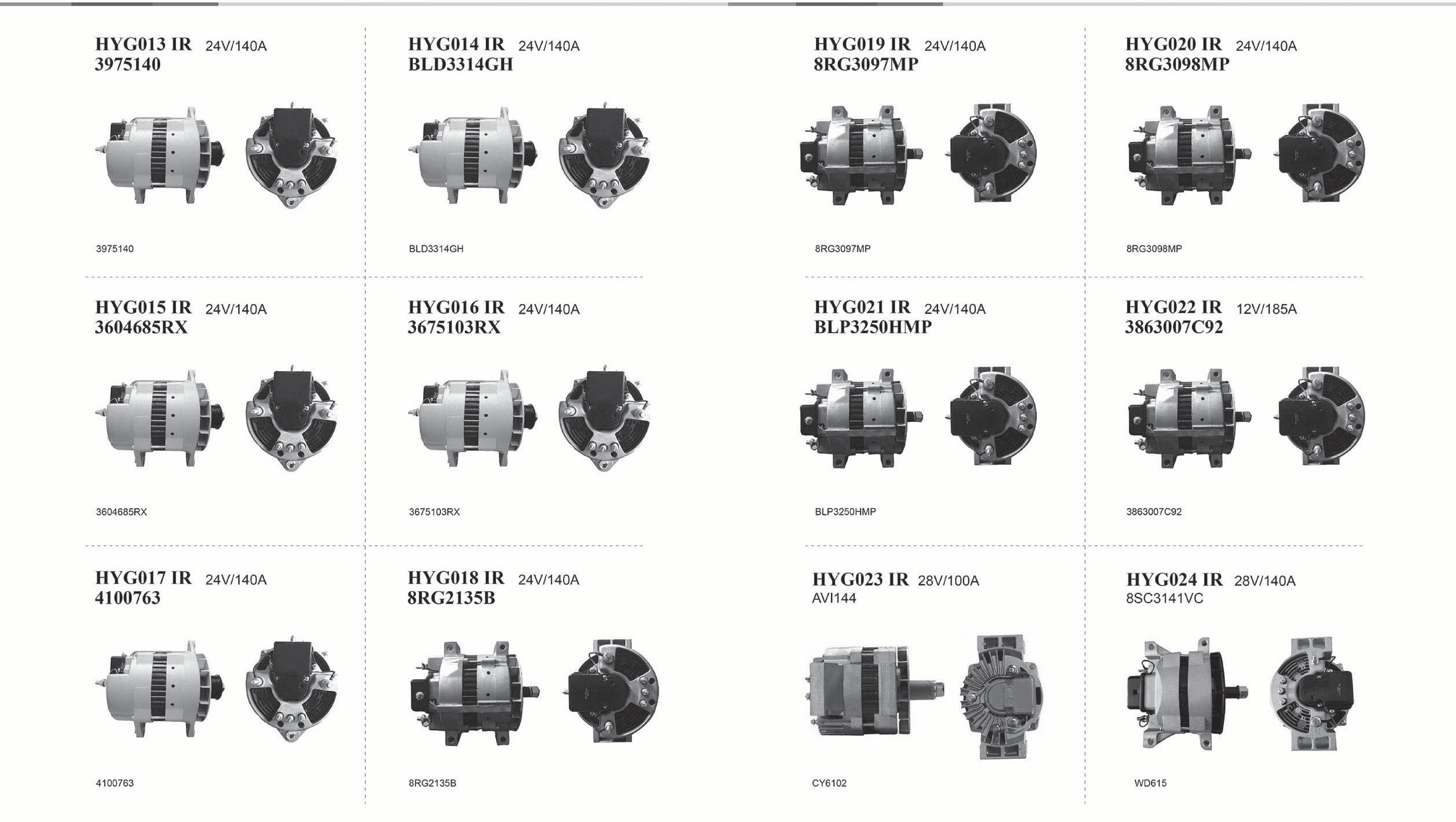 Heavy Duty Alternators page 1