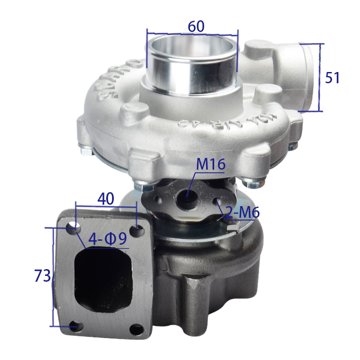 Turbocharger A498BZT-19001 view 1